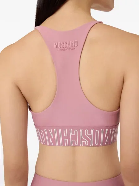 Decupat top Moschino cu autograf roz