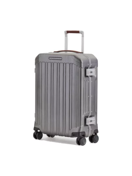 Walizka Piquadro skórzana szara