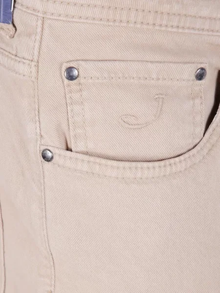 Kalhoty Jacob Cohen s výšivkou hnědé