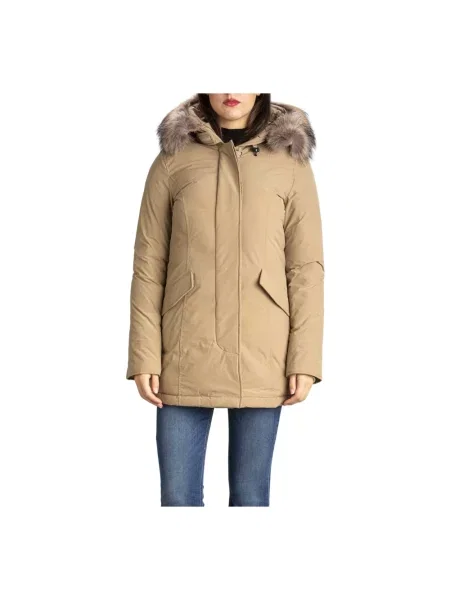 Parka Woolrich beżowa