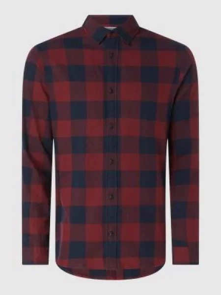 Koszula casualowa o kroju regular fit z diagonalu model ‘Gingham’ Jack & Jones