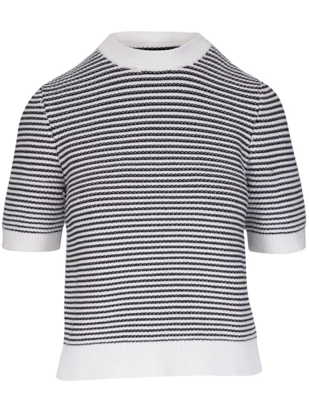 Top Akris Punto tricotate alb