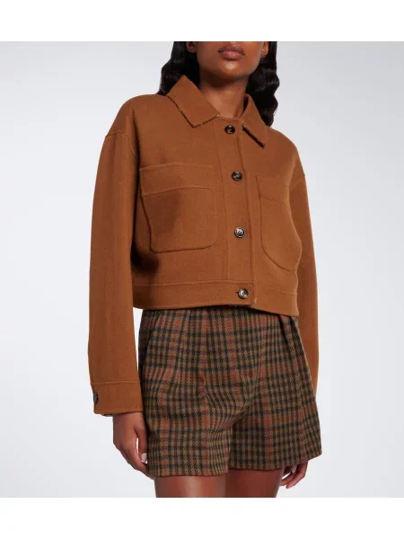 Reversibil geacă Max Mara de lână maro