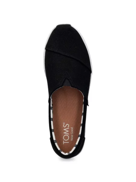Chiloți Toms cu platformă slip-on negru