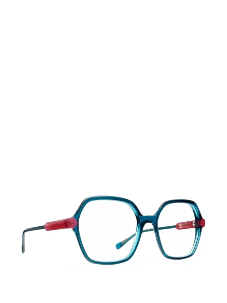Ochelari de soare Caroline Abram cu imprimeu geometric albastru