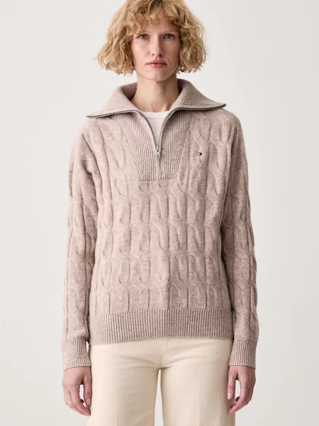Tommy Hilfiger svetr dámský vlněný béžový