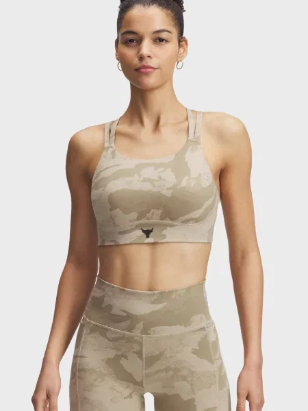 Камуфляжний спортивний топ Under Armour бежевий