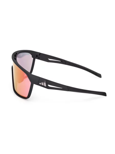 Okulary adidas Sport z różowymi lustrzanymi soczewkami czarne