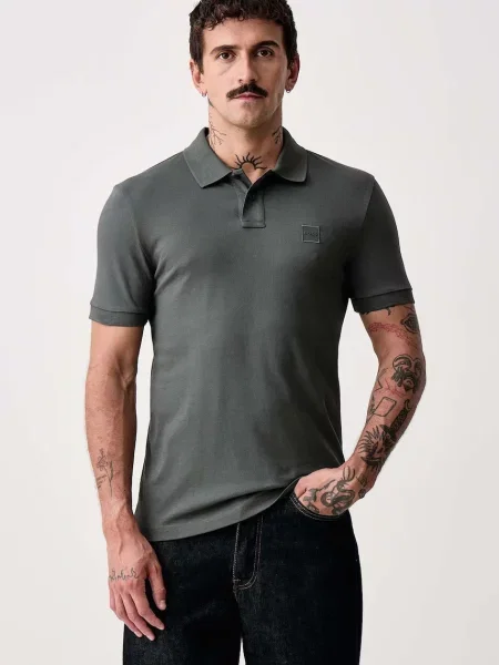 Tricou polo Boss Orange verde
