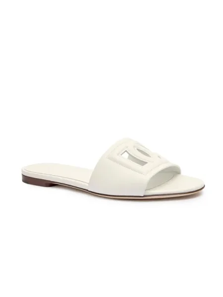 Dolce & Gabbana De piele șlapi alb