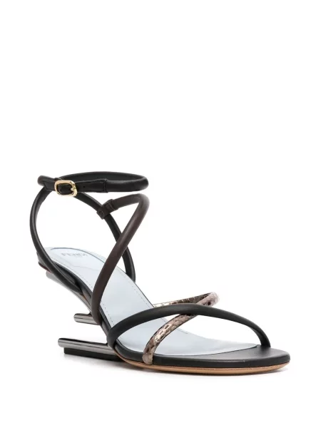 Sandale Fendi cu bretele negru