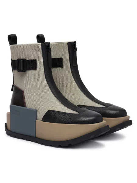 United Nude Боти Roko Bootie III Тъмнокафяв бежово
