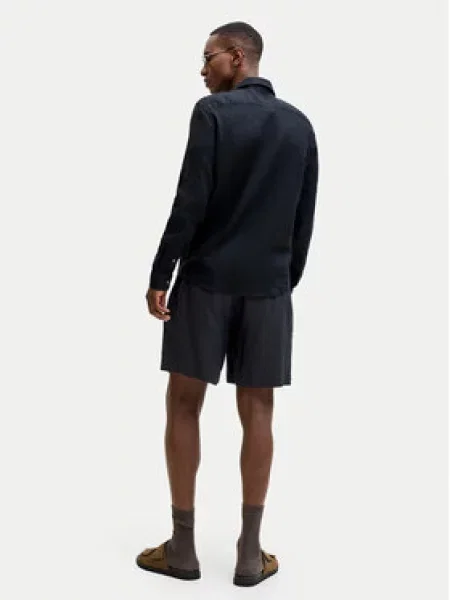 Jack & Jones Medžiaginiai šortai St. Bill Wide Leg juoda