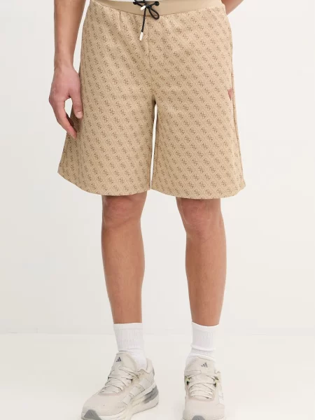 Guess Σορτς KORBIN μπεζ