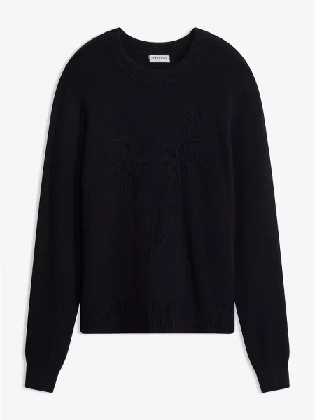 Cienki sweter z mieszanki czarny