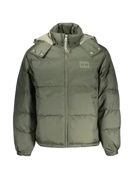 Geacă Tommy Hilfiger cu glugă verde