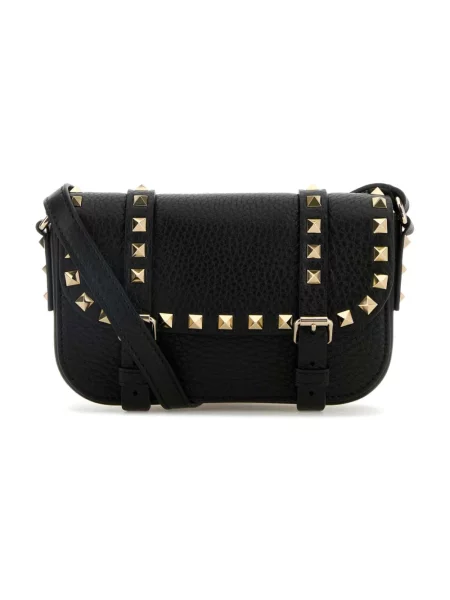 Torebka skórzana Valentino Garavani skórzana czarna