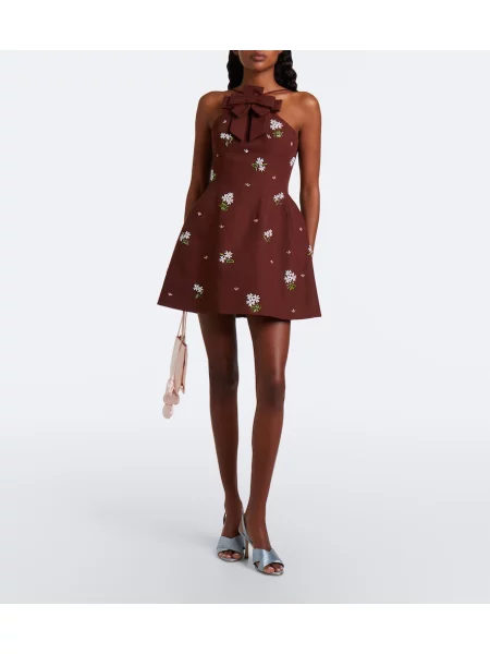 Rochie Shushu/tong cu gât halter maro
