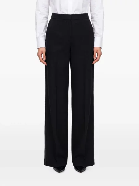 Pantaloni Sutton New York din satin negru