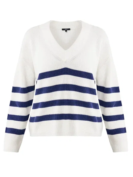 MEXX Pulover bleumarin alb