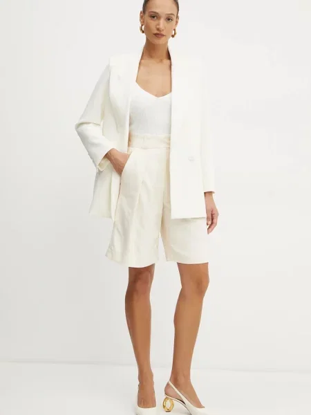 Піджак Ivy Oak двобортний однотонний бежевий