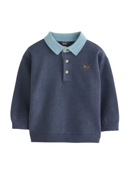 Next Pulover bleumarin / deschis albastru