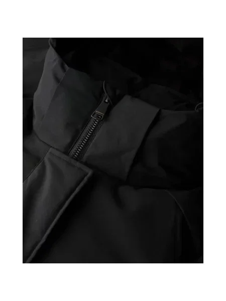 Parka ocieplana w stylu ogona ryby dla miasta czarna