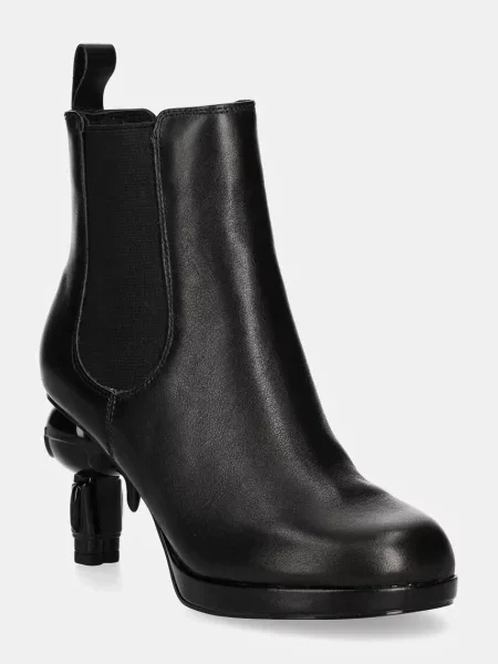 Karl Lagerfeld ghete chelsea de piele IKON ISLAND femei cu drept negru