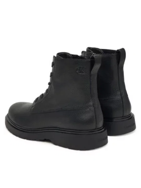 Calvin Klein Gležnjače Combat Ess Lace Up Boot Lth crna
