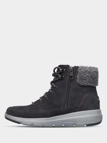 Кожаные ботинки Skechers серые