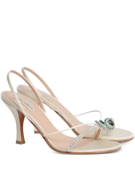 Sandále Alberta Ferretti biela