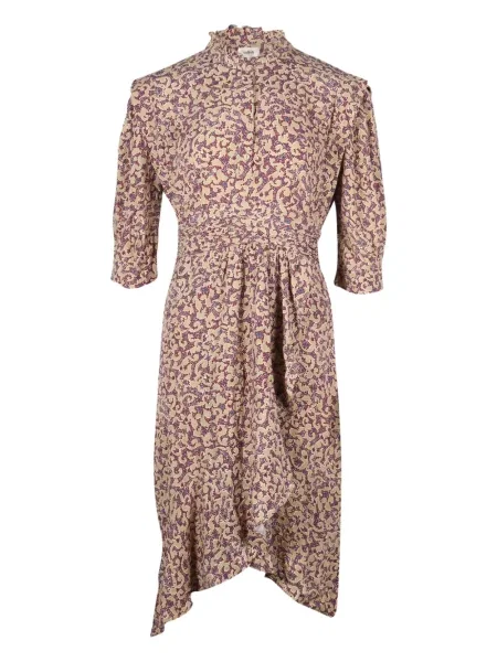 Rochie midi Ba&sh cu model floral cu imagine până la genunchi