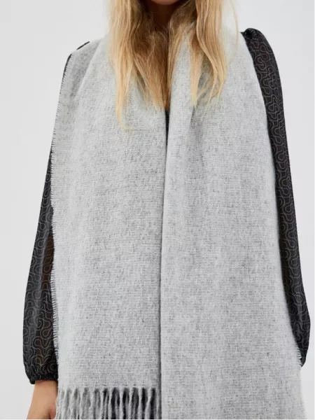 Fular Moodo cu franjuri negru