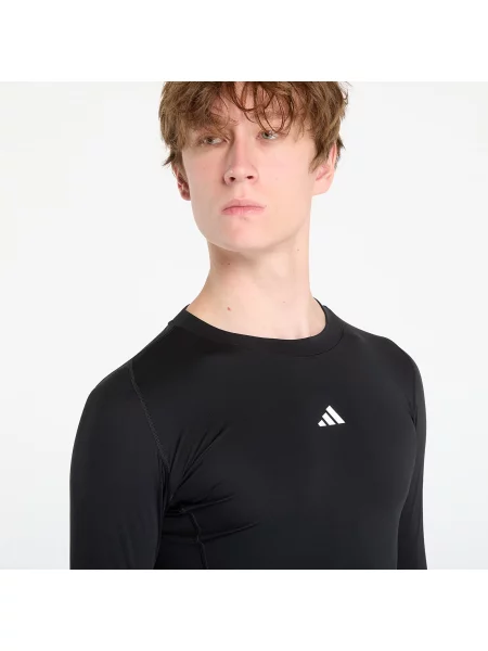 Tricou adidas TECHFIT Compression Training Long Sleeve Long-Sleeve Top Black/ A Charcoal S negru