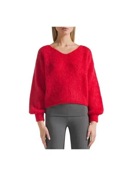 Sweter American Dreams wełniany czerwony