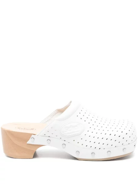 Papuci tip mules Balenciaga alb