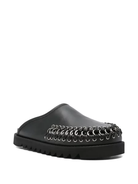 Papuci tip mules Toga Virilis din piele negru