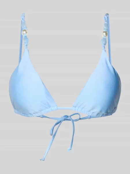 Góra od bikini z perłami i wiązaniem model PALERMO' Seafolly niebieskie