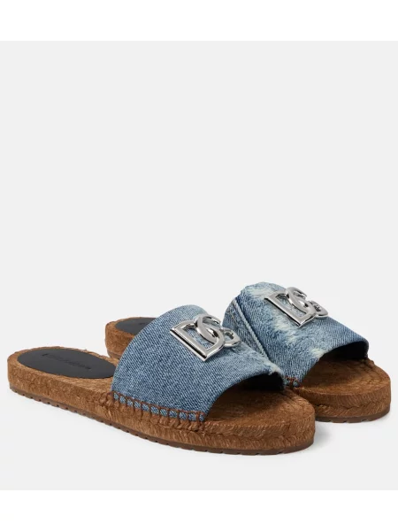 Espadrile Dolce&gabbana din canvas albastru