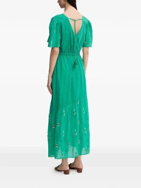Odgovarati maksi maksi haljina La Petite Française s V-izrezom zelena