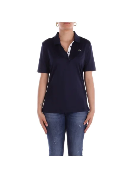 Lacoste női póló póló tengerészkék/fehér. Méret: 36 kék