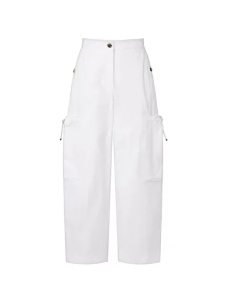 Pantaloni cargo Max Mara stretch alb