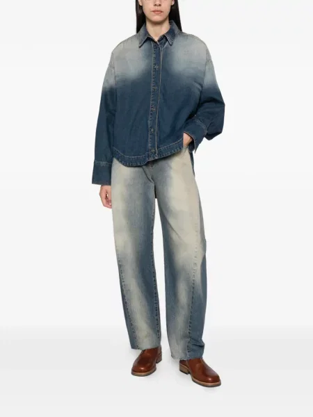 Blugi God Save Denim albastru