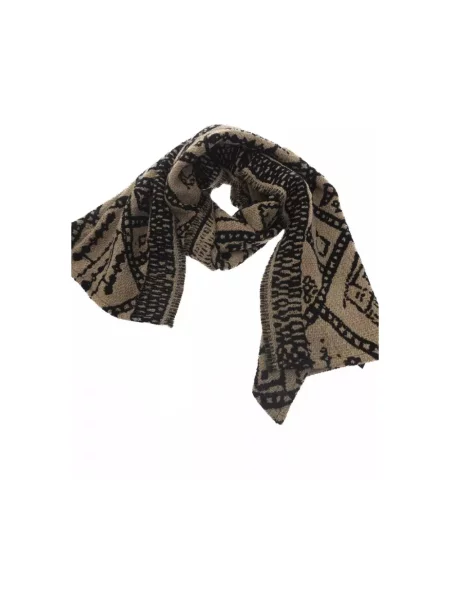 Wielobarwność szal Alpha Studio żakardowa brązowa