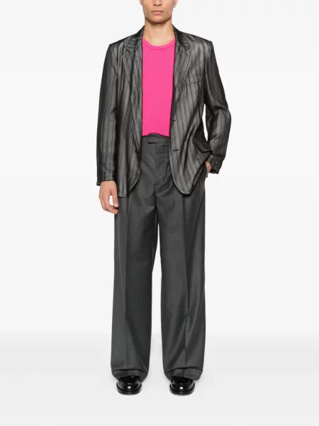 Pantaloni Ami Paris plisate gri