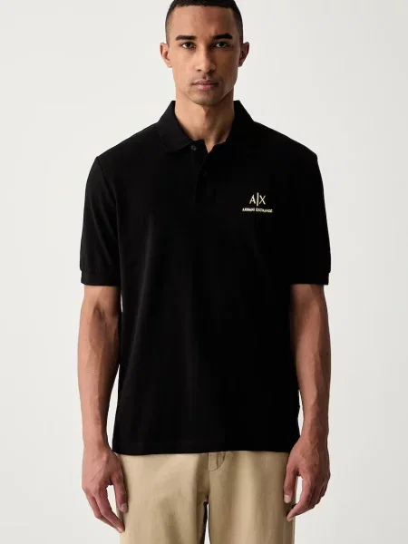 Tricou polo Armani Exchange negru