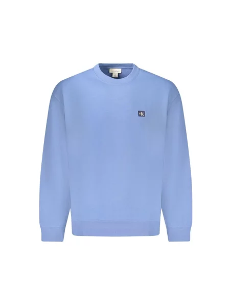 Bluza Calvin Klein Jeans z długim rękawem niebieska