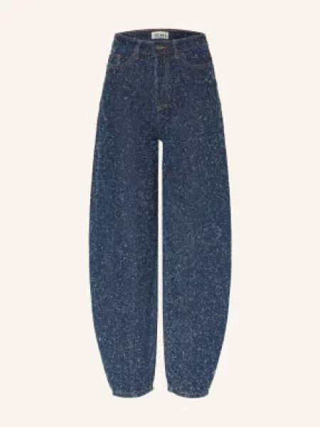Ichi Barrel Džíny Ihisalia dark blue broken denim modré