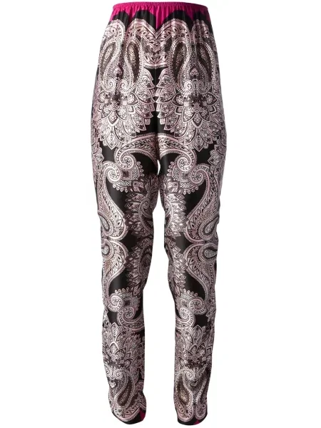 Pantaloni Lanvin cu imagine cu model paisley negru