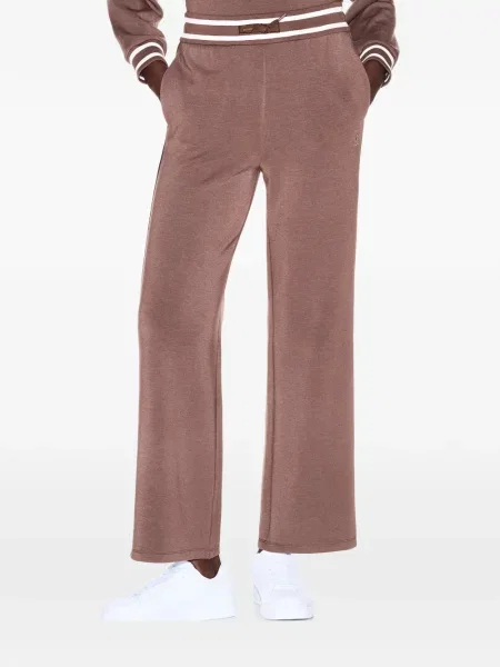 Pantaloni Armani Exchange alergare cu autograf maro